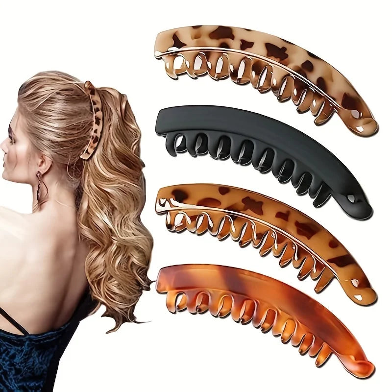Stylish Matte Banana Hair Clips - Perfect Fish-Shaped Ponytail Accessories for Trendy Women! πβ¨ #HairGoals #FashionAccessories