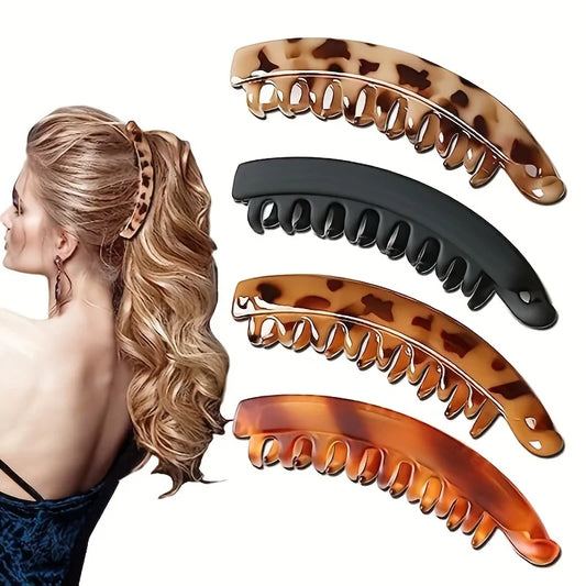 Stylish Matte Banana Hair Clips - Perfect Fish-Shaped Ponytail Accessories for Trendy Women! 🌟✨ #HairGoals #FashionAccessories